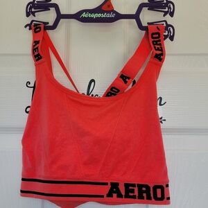 AERO Criss Cross Sports Bra Pink &‎ Black Junior's Size M